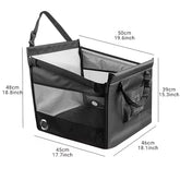 Dog Car Seat Booster | Waterproof, Washable Travel Bed & Protector